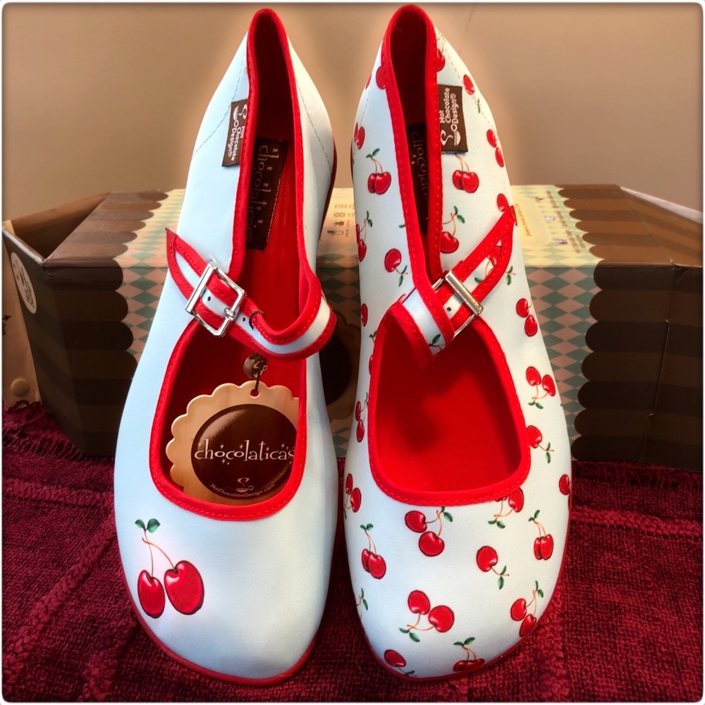 Chocolaticas® Cherry 🍒 Women's Mary Jane Flat